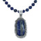 Navajo Lapis Sterling Silver And Bead Pendant Necklace Set X10694